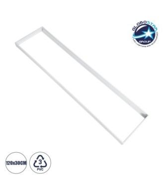 GLOBOSTAR® PANELBASE 60221 Επιτοίχιο Πλαίσιο Στήριξης Ειδικό για Πάνελ 120x30cm - Μ120 x Π30 x Υ4.4cm